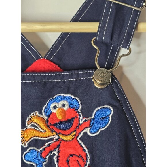 VTG Baby Toddler Sesame Street Elmo Fleece Lined Warm Overalls 18 Months Unisex - Picture 6 of 13